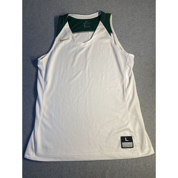 Nike Dri-Fit Training Tank Top Women's Large‎ White-green - Picture 1 of 7